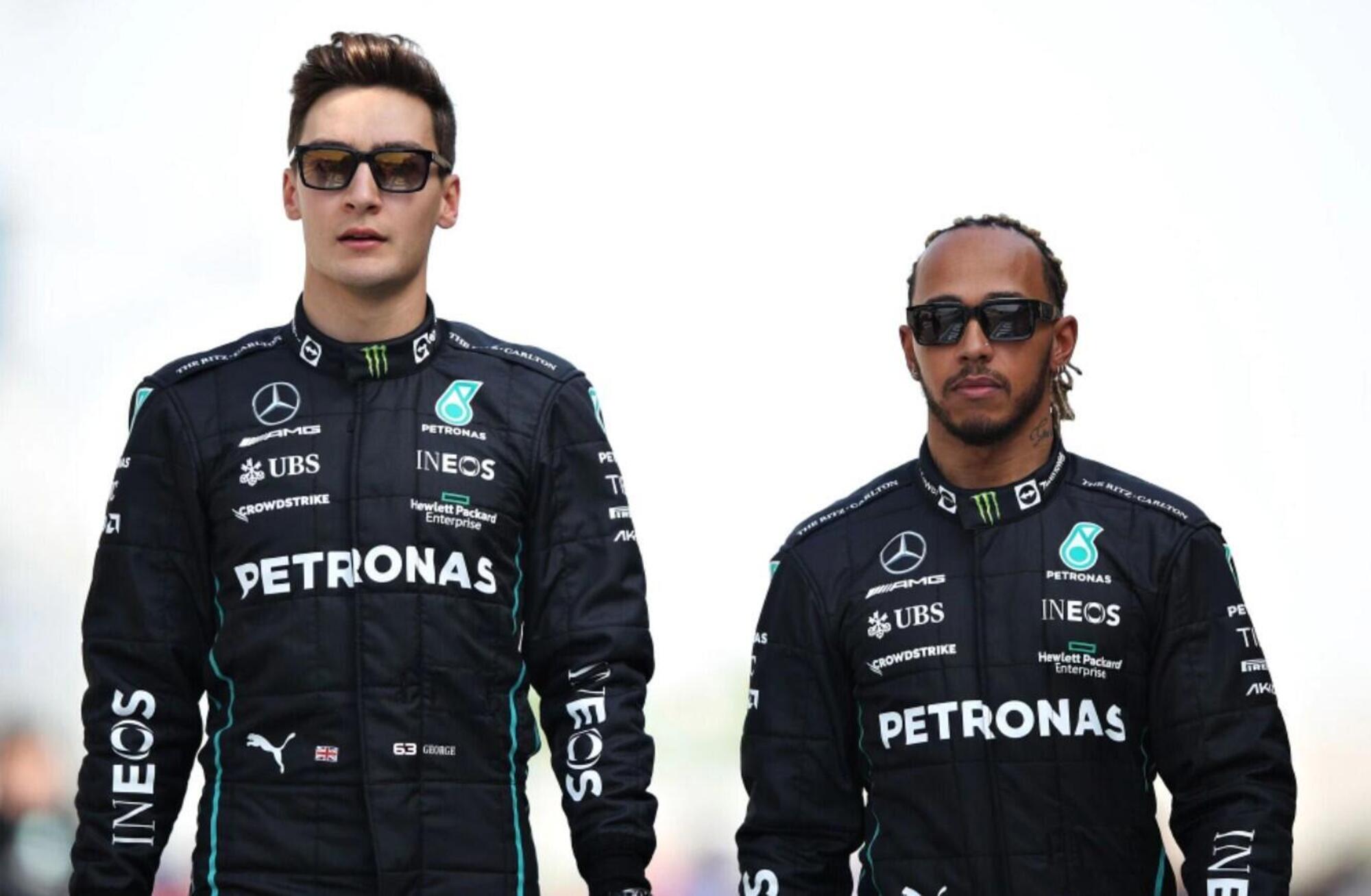 Lewis Hamilton e George Russell