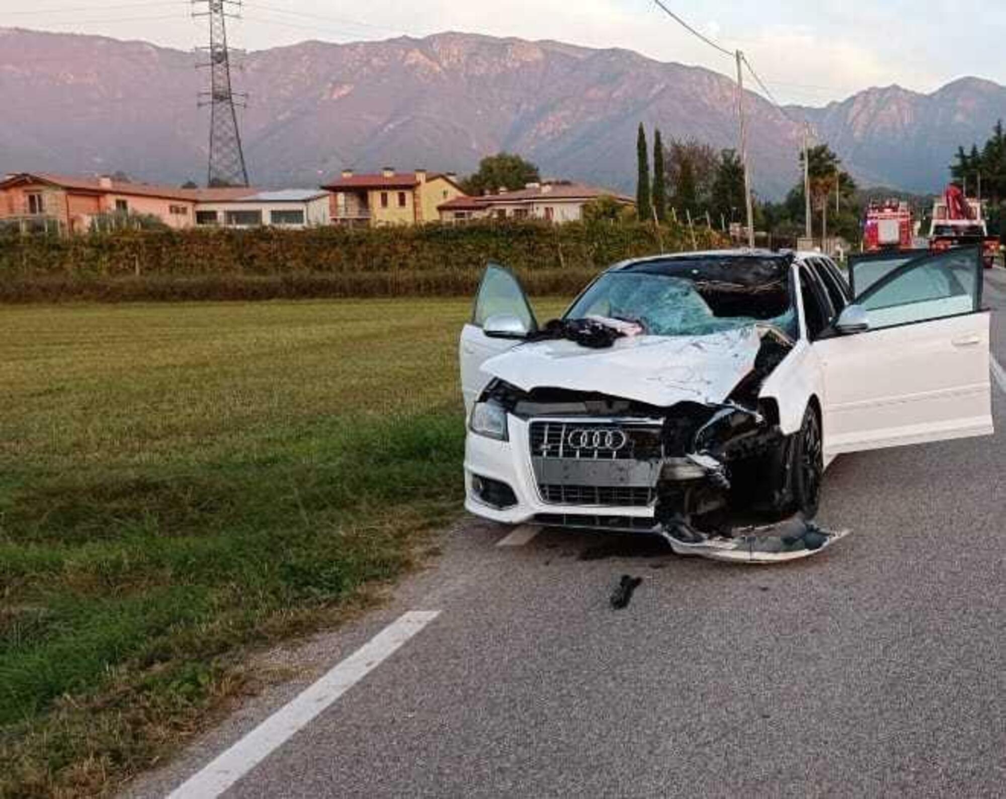 Luogo dell&#039;incidente a Pieve del Grappa