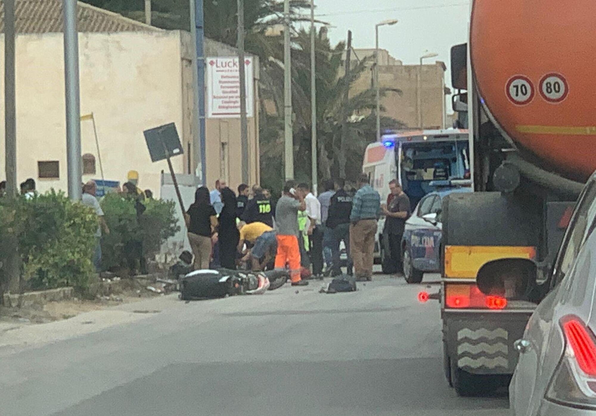 Luogo dell&rsquo;incidente a Marsala