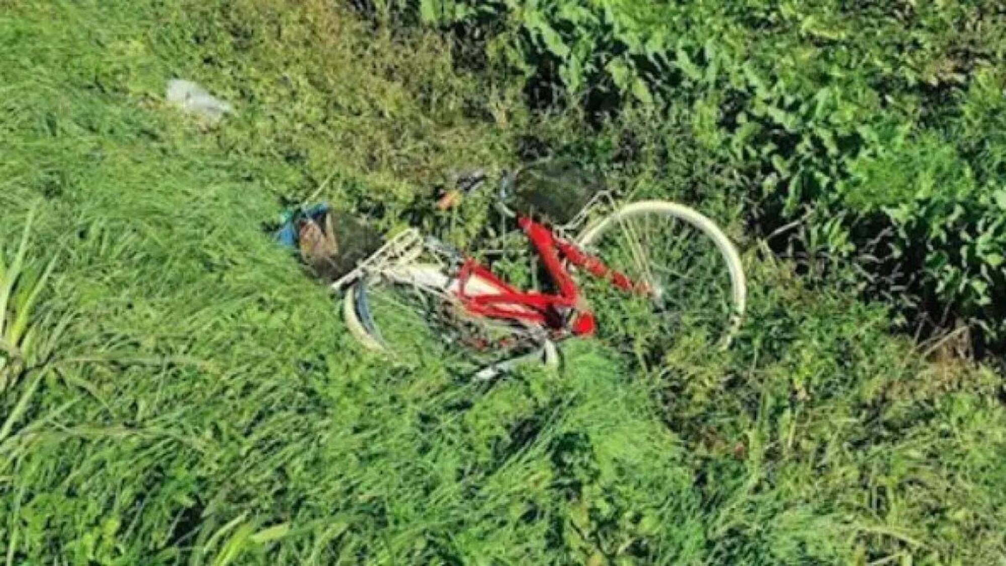 La bici della donna dopo l&#039;incidente