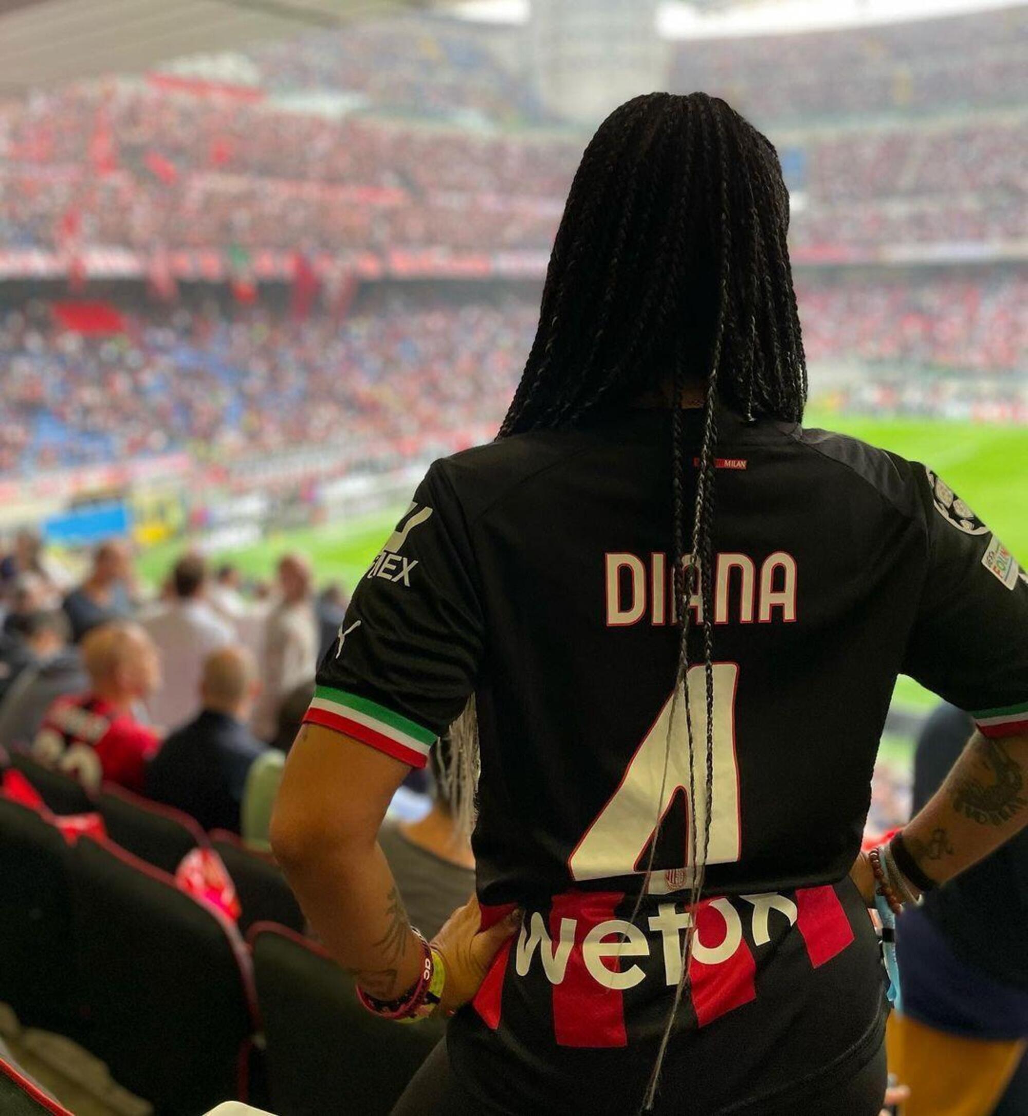 Diana Squin tifosa del Milan