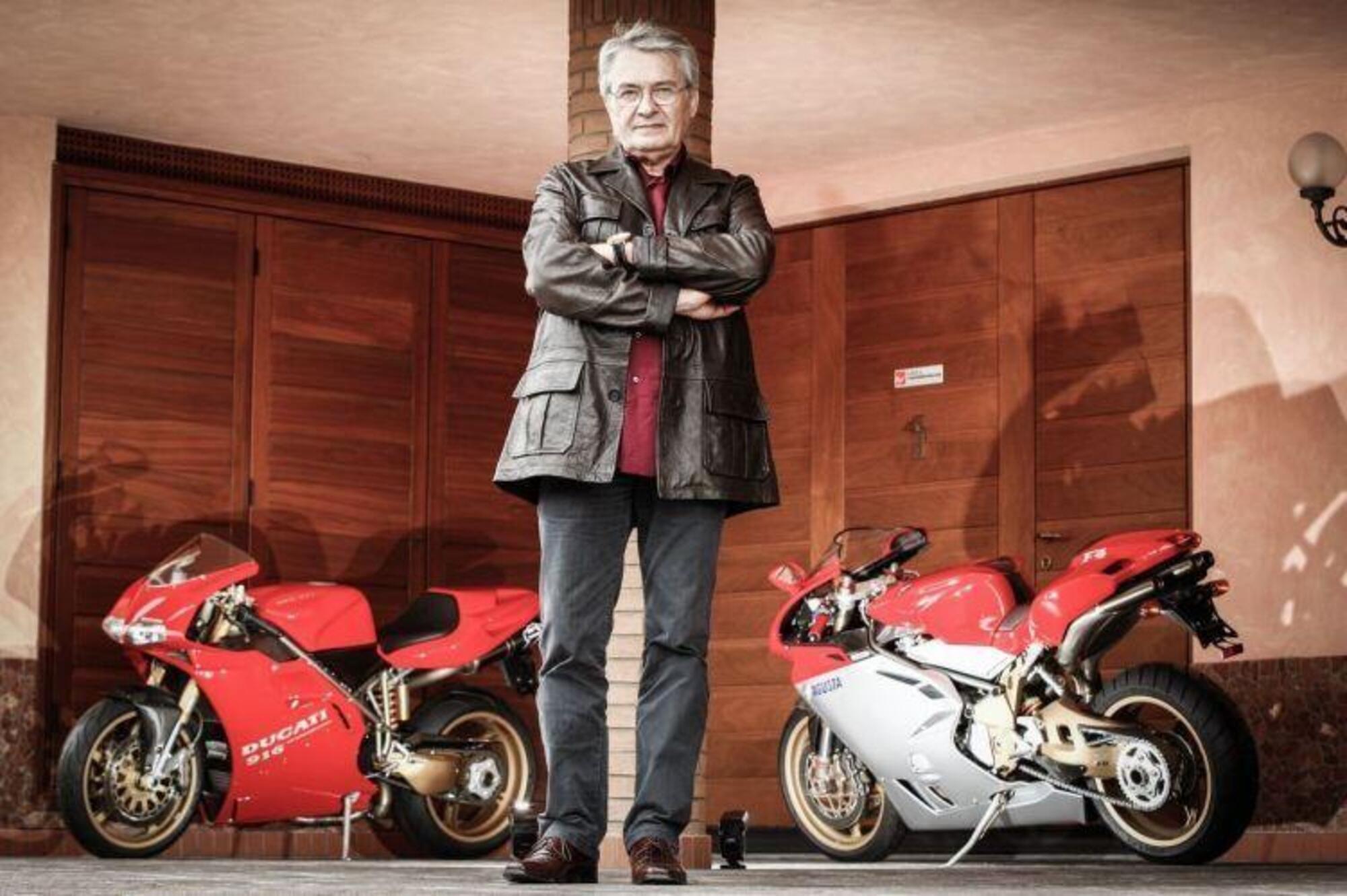 Massimo Tamburini con Ducati 916 e MV Agusta F4