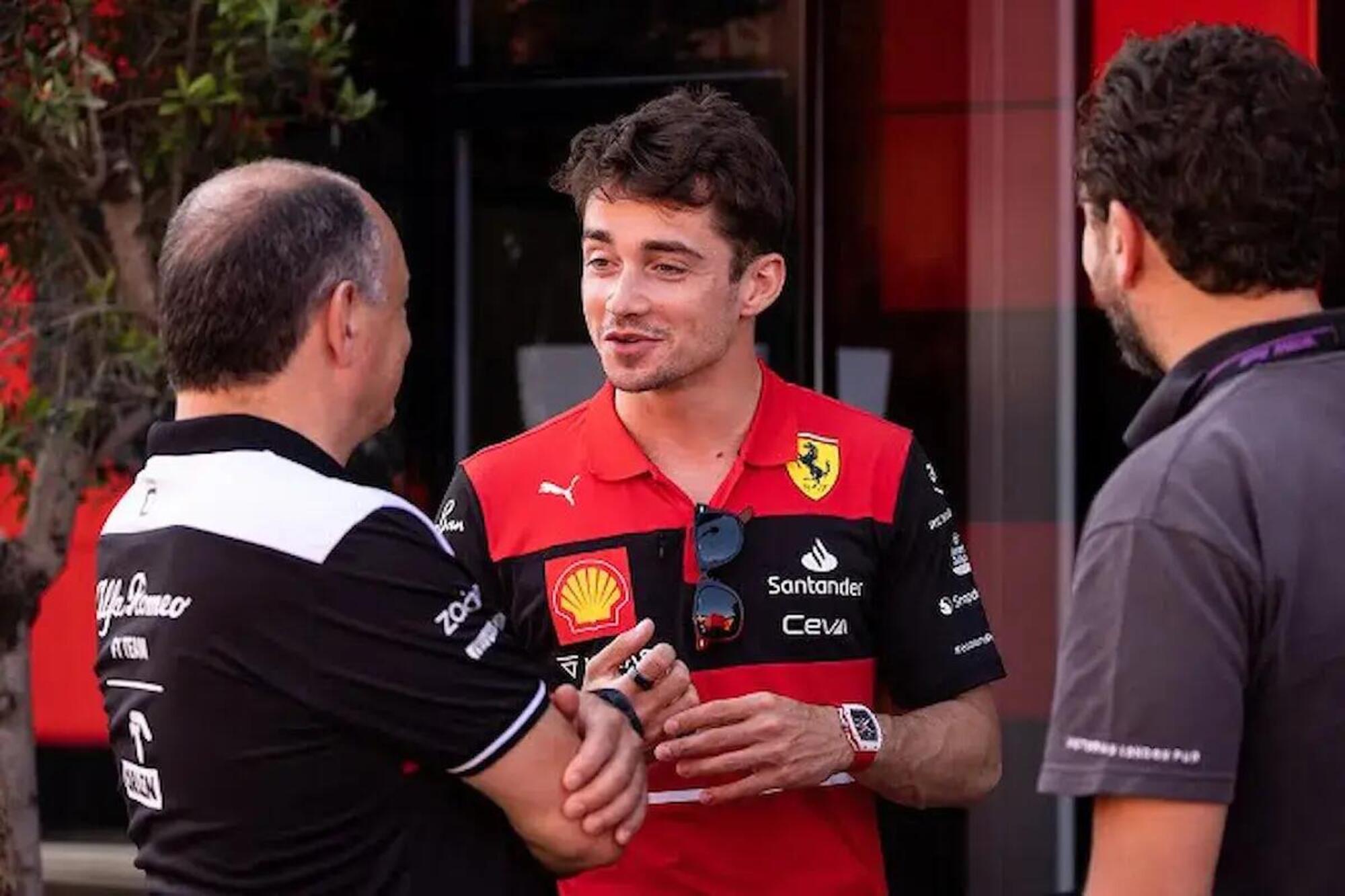 Fr&eacute;d&eacute;ric Vasseur e Charles Leclerc