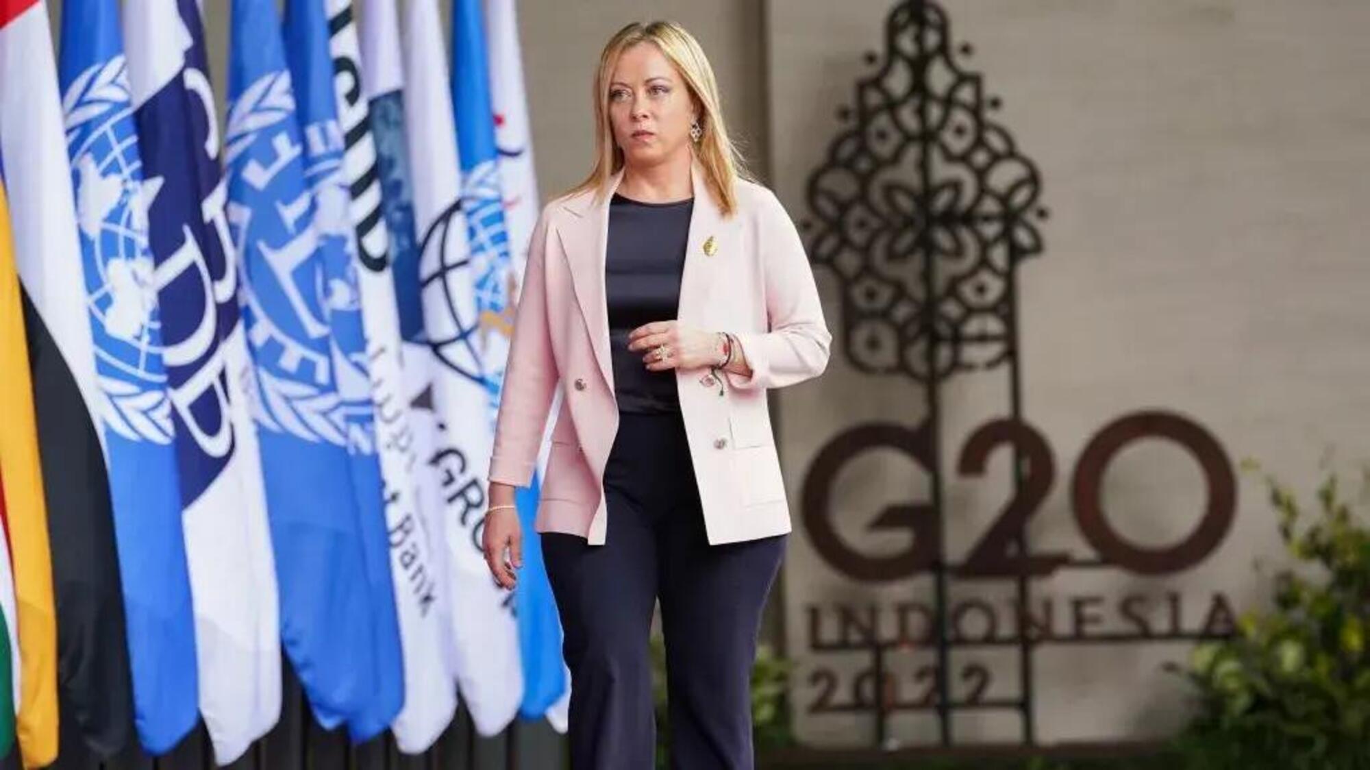 Giorgia Meloni, in questi giorni al G20 di Bali