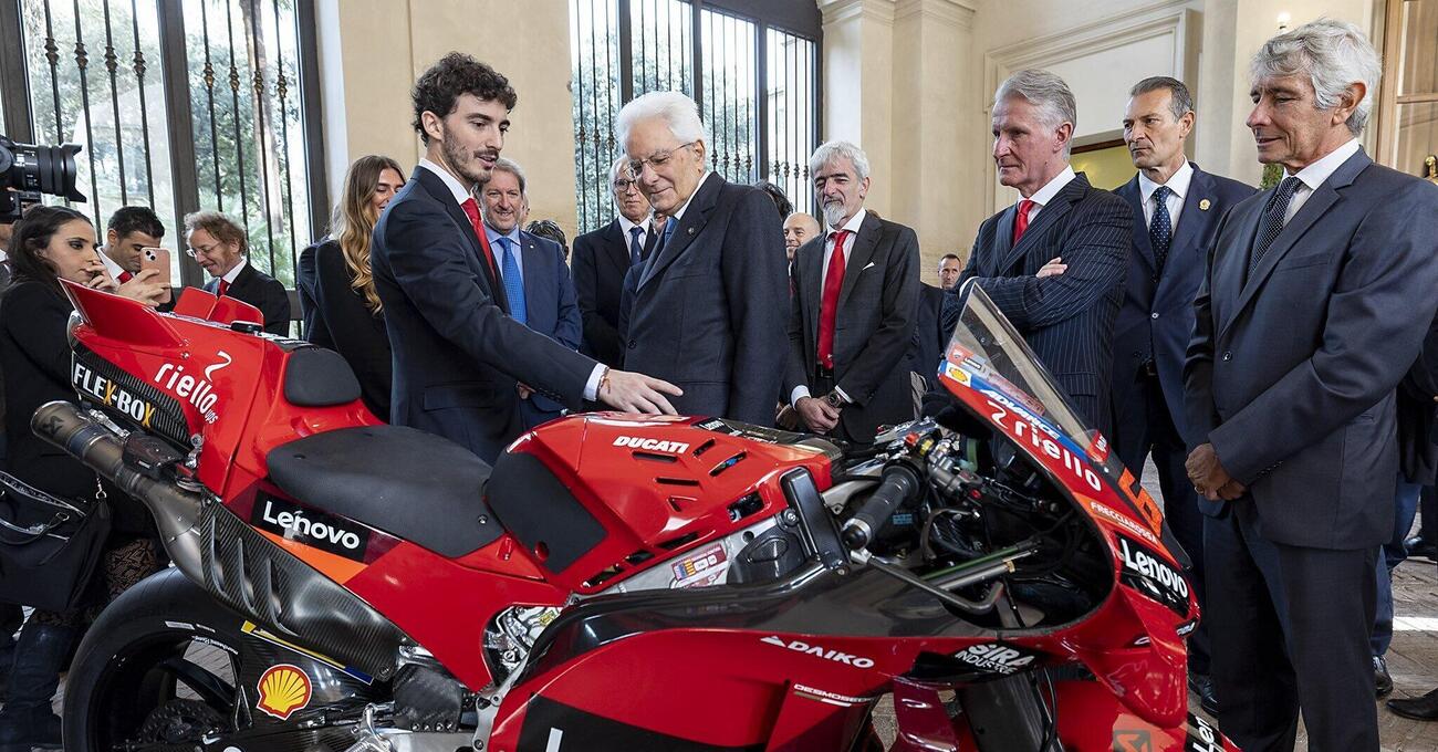 Al Quirinale con Pecco Bagnaia: “La mia Ducati in camera? Non è scontato. La festa a Valencia è stata un gran… trambusto”