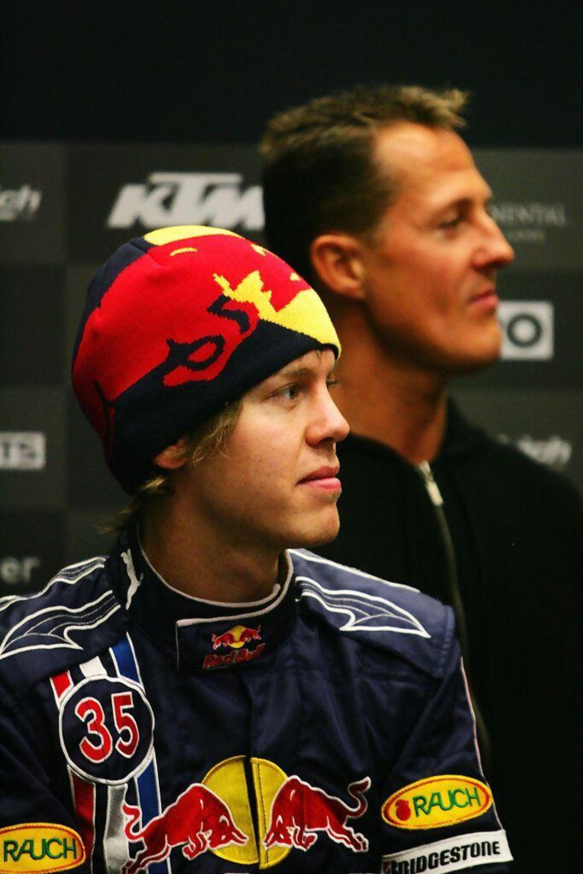 Sebastian Vettel e Michael Schumacher