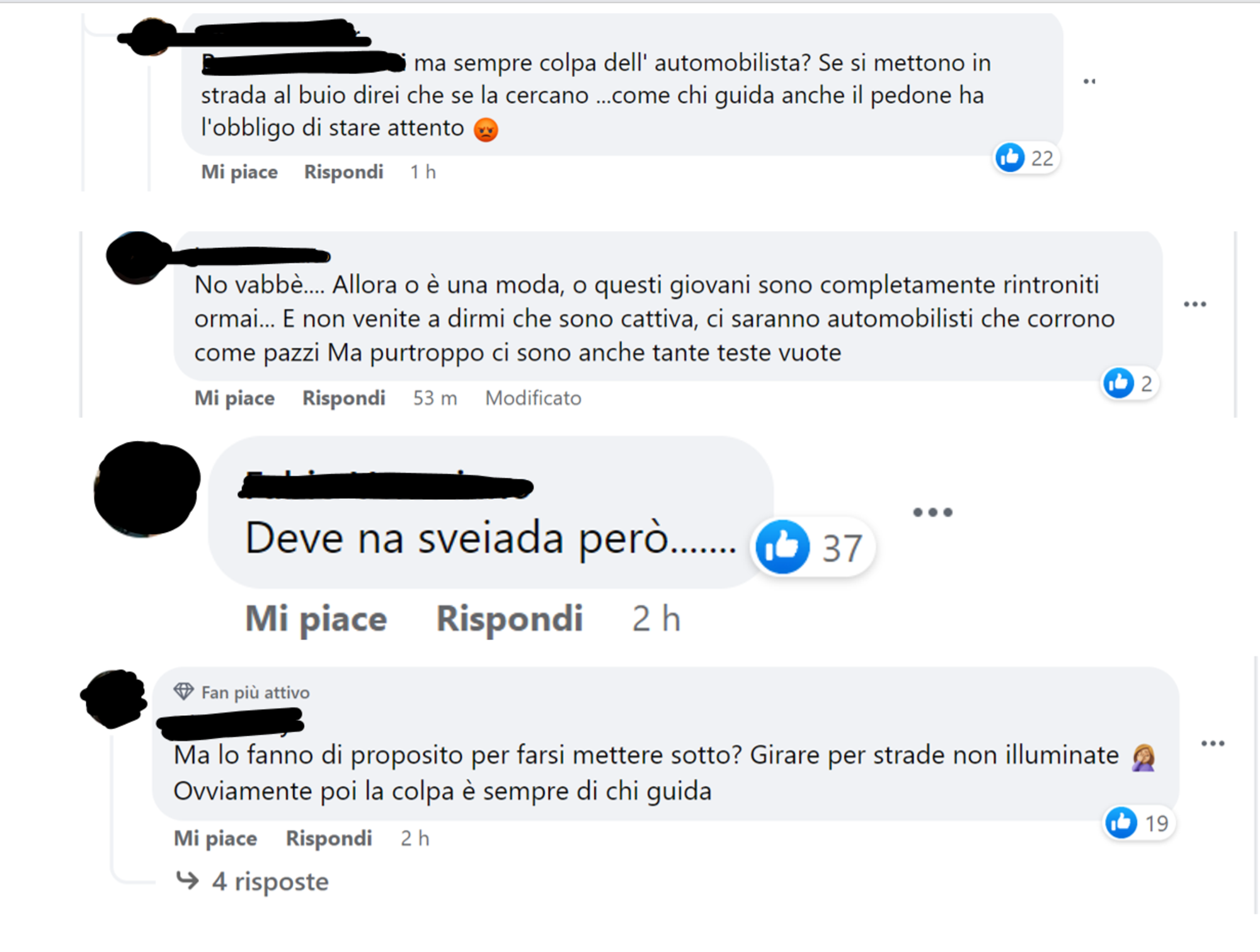 Alcuni dei commenti sulla vicenda sulle pagine locali