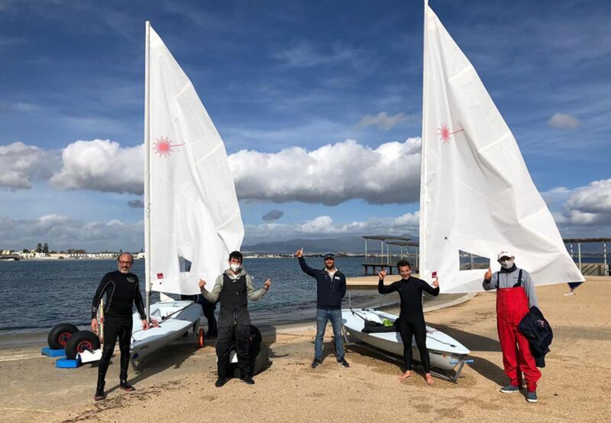 Ambrogio Beccaria e Guido Meda sul set di The Evolution of Sailing