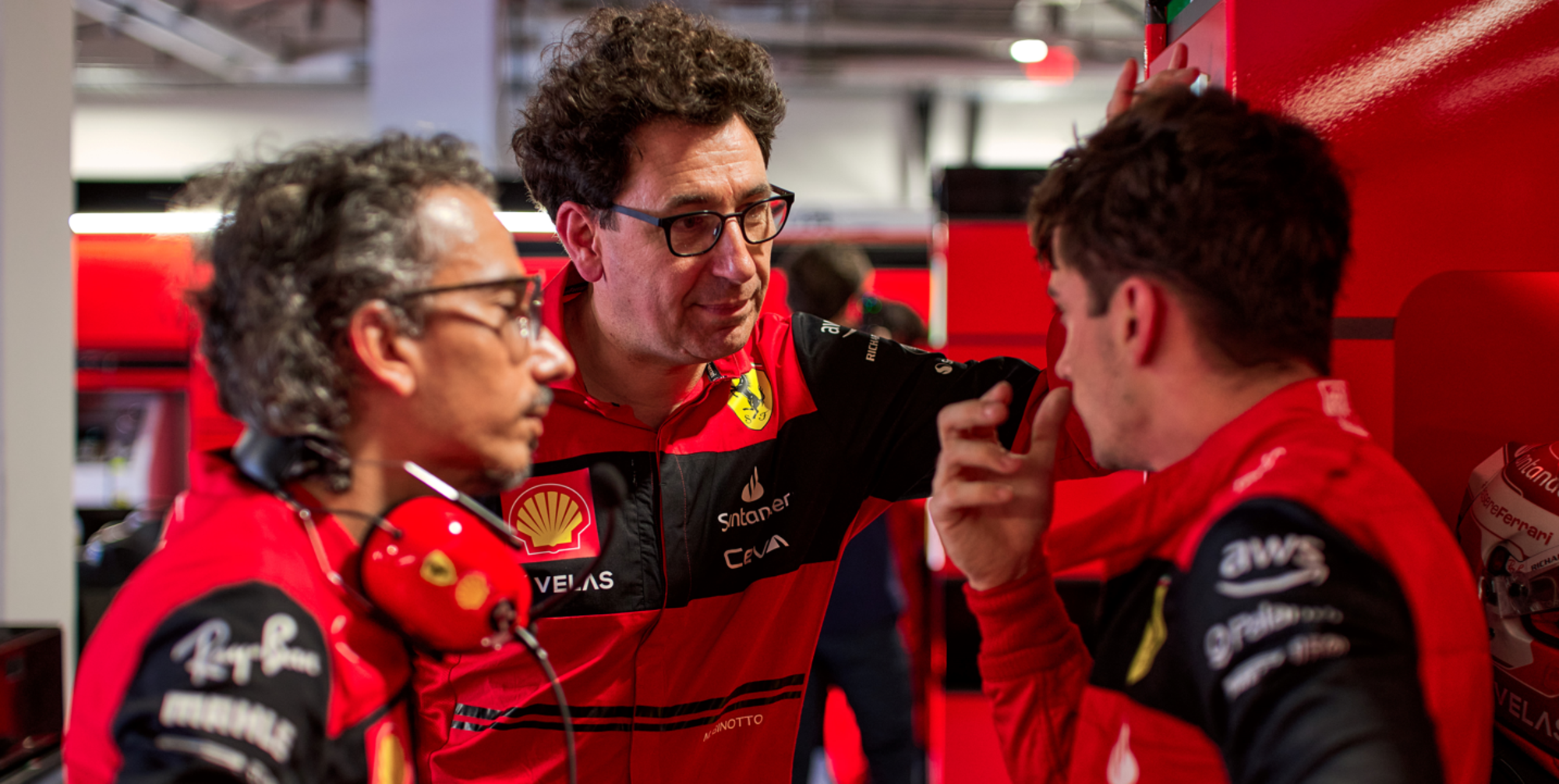 Mattia Binotto e Charles Leclerc