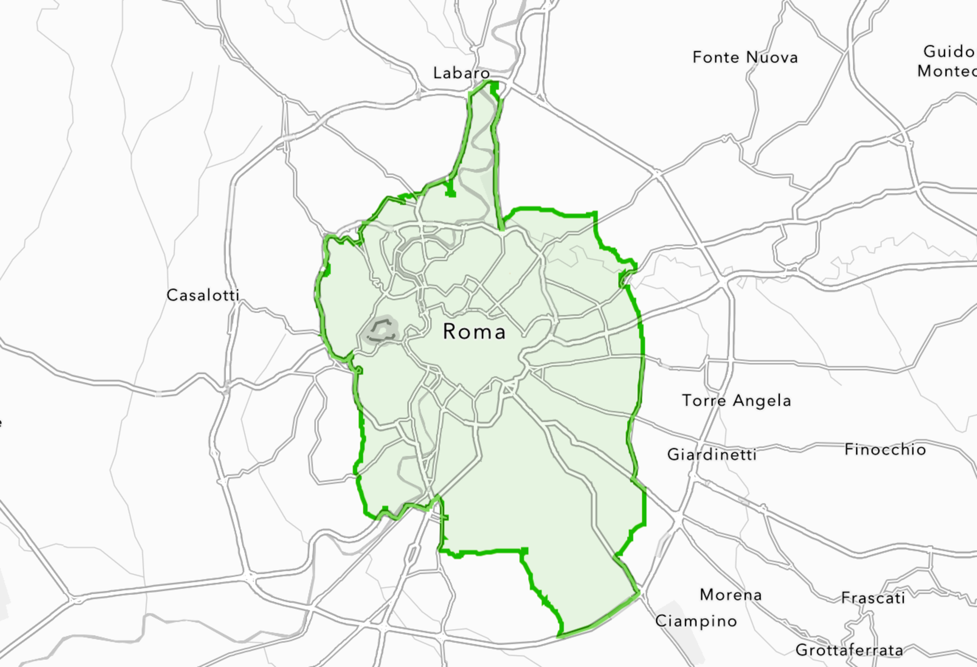 Nuova fascia verde a Roma