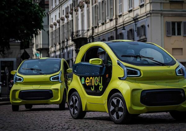 La flotta di Enjoy si apre all&#039;elettrico: in arrivo a Milano le city car con la tecnologia del battery swapping  