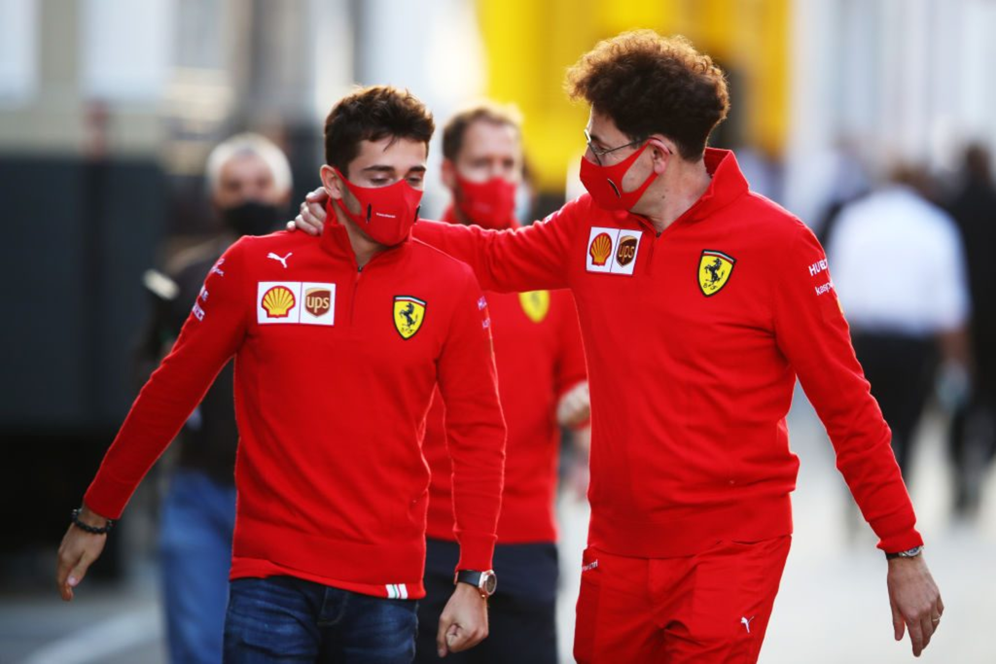 Charles Leclerc e Mattia Binotto