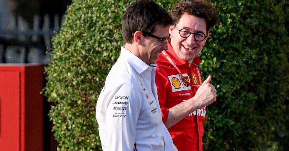 Toto Wolff punge Mattia Binotto: &quot;Rimasto in Ferrari pi&ugrave; di quanto pensassi&quot;. E su un futuro in Mercedes non ha dubbi