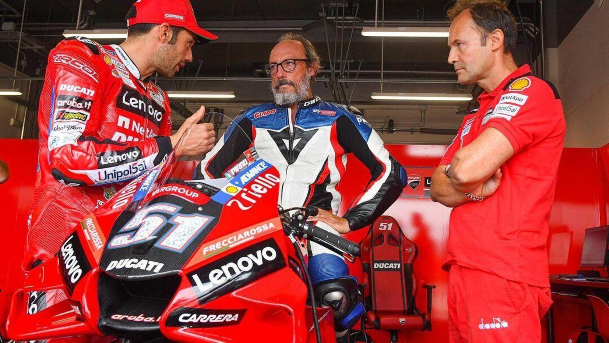 Guido Meda prova la Ducati MotoGP