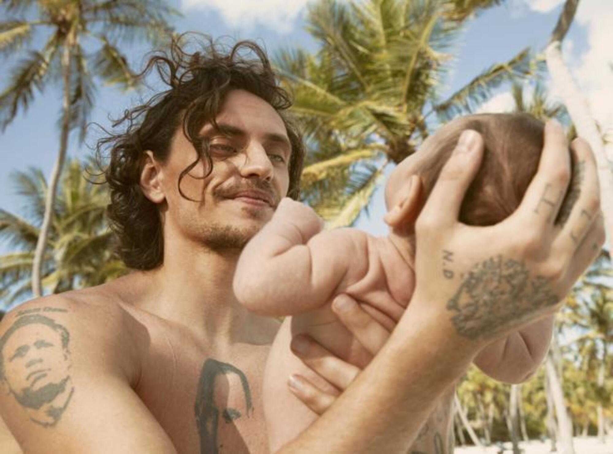 Sergei Polunin con suo figlio Mir