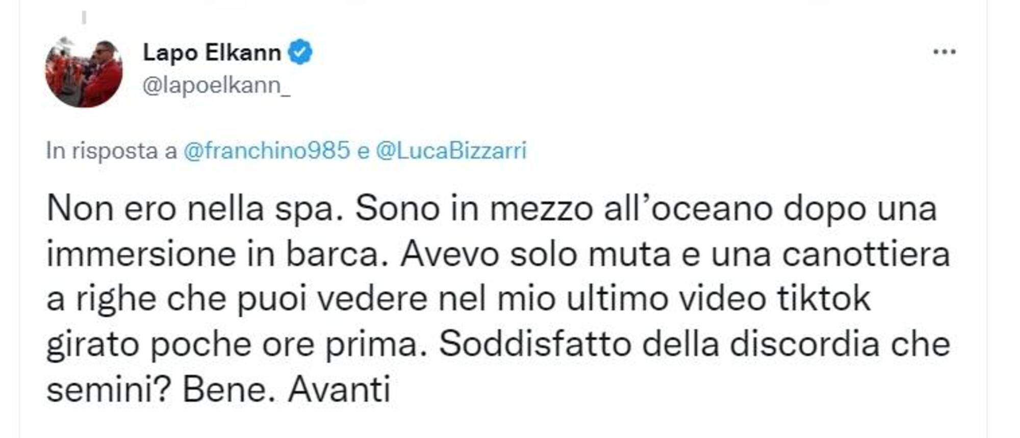 La risposta di Lapo alle critiche per il video a petto nudo