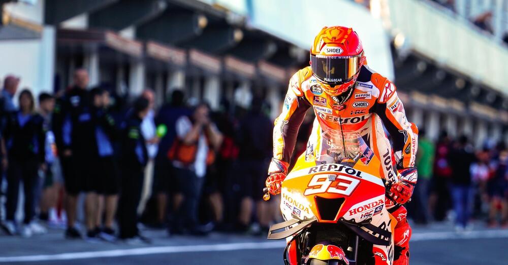 Marc Marquez nel pallone: &ldquo;A volte non basta essere il migliore, l&rsquo;ho imparato da Rossi e Pedrosa&rdquo;