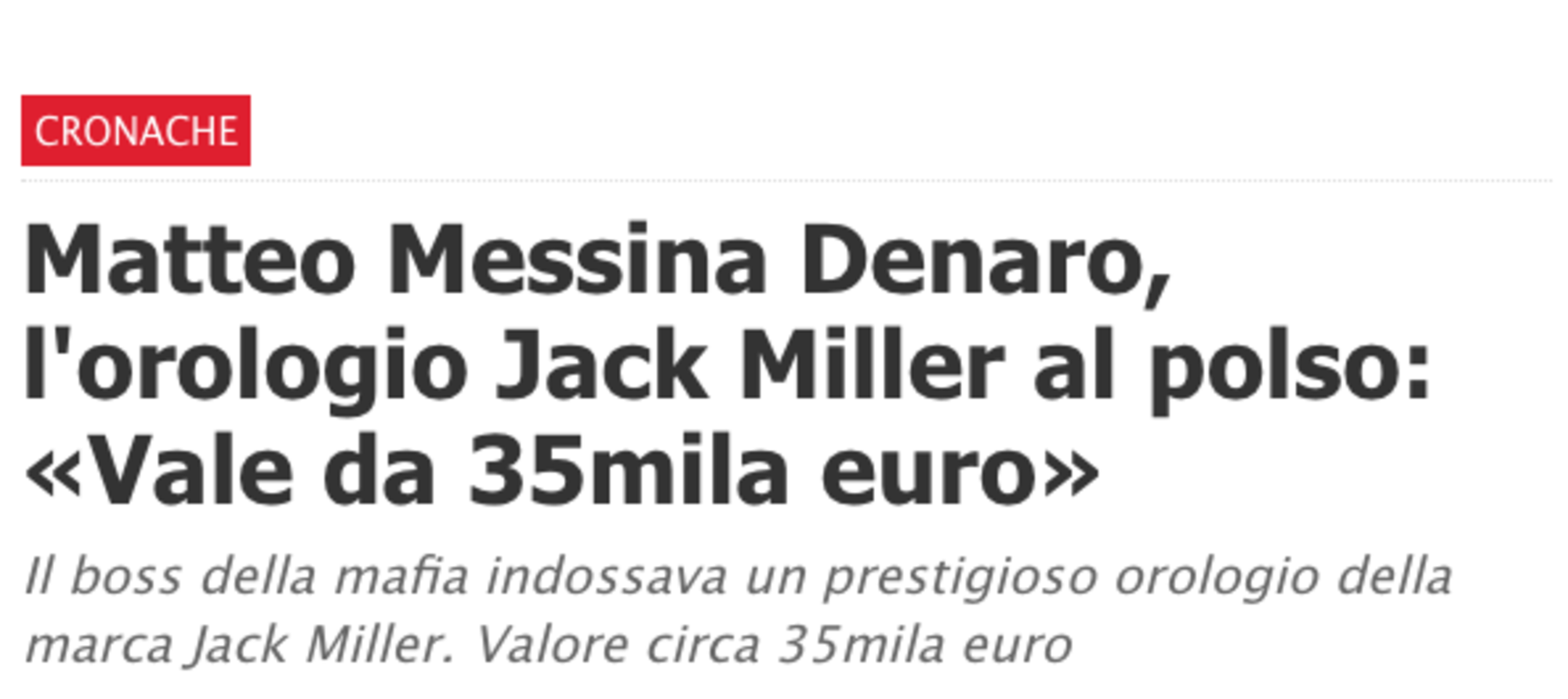 Jack Miller e Cosa Nostra