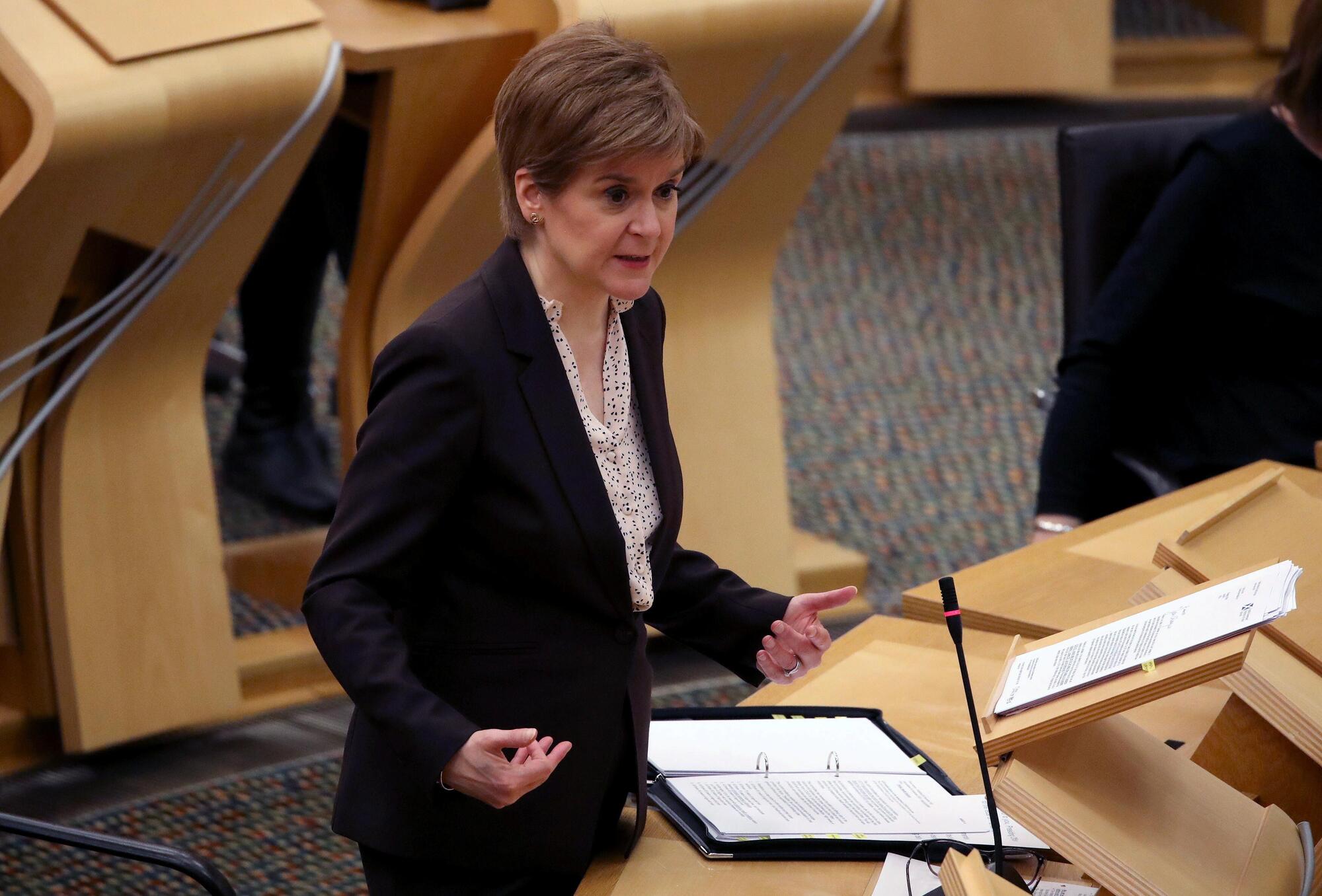 La prima ministra scozzese Nicola Sturgeon