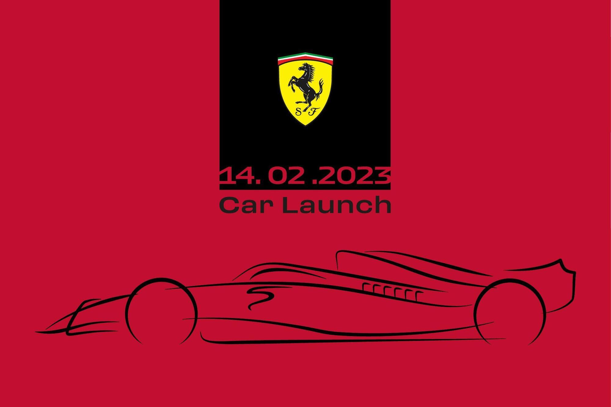 La locandina di presentazione della nuova Ferrari