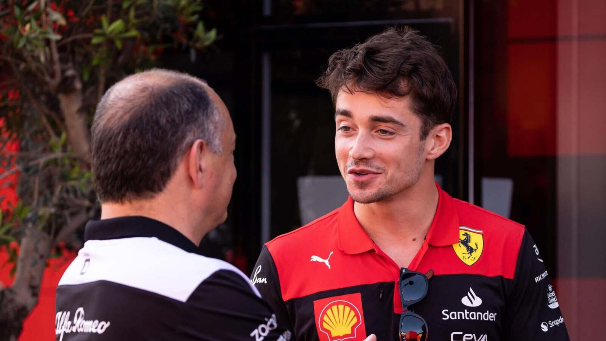 Frederic Vasseur e Charles Leclerc 