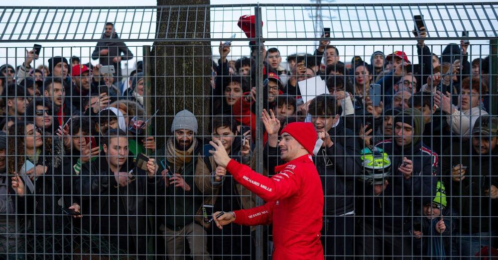 Leclerc-Sainz: sui social una foto con la differenza di pubblico a Fiorano &quot;Non metteteli mai a confronto&quot;