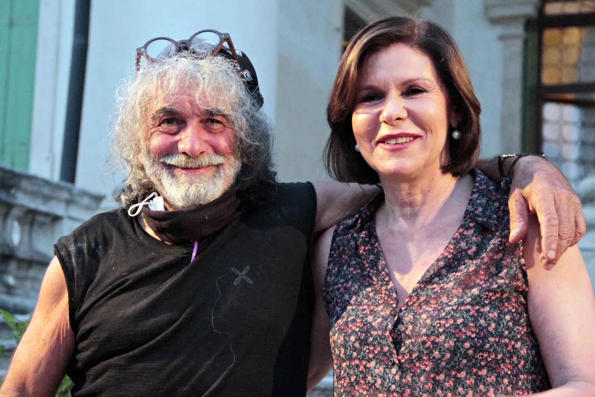 Bianca Berlinguer e Mauro Corona
