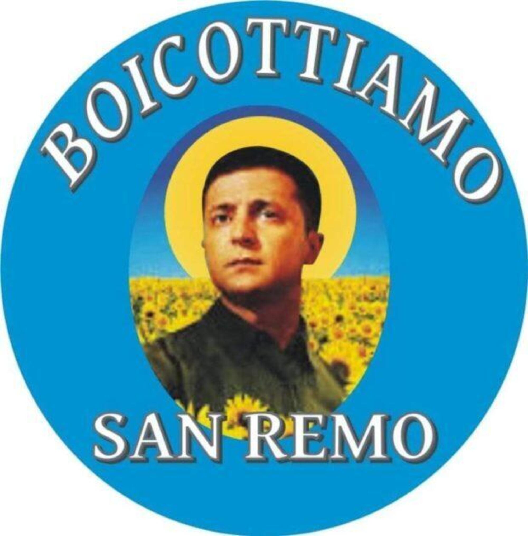 Il &quot;santino&quot; contro Zelensky in collegamento a Sanremo