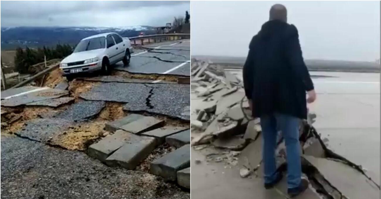 Le impressionanti immagini del terremoto in Turchia e Siria: strade sventrate e auto inghiottite [VIDEO]