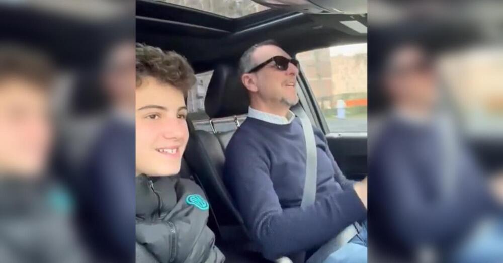 Amadeus, alla guida della sua Mercedes, fa un provino canoro con il figlio Jos&egrave;. Promosso o bocciato? [VIDEO]