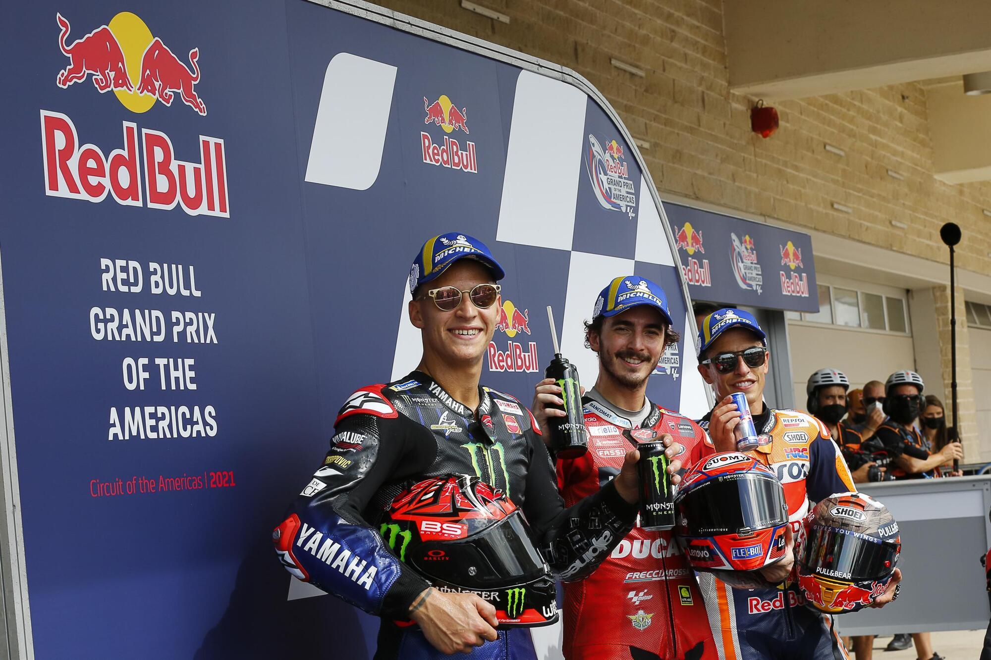 Marquez, Bagnaia e Quartararo