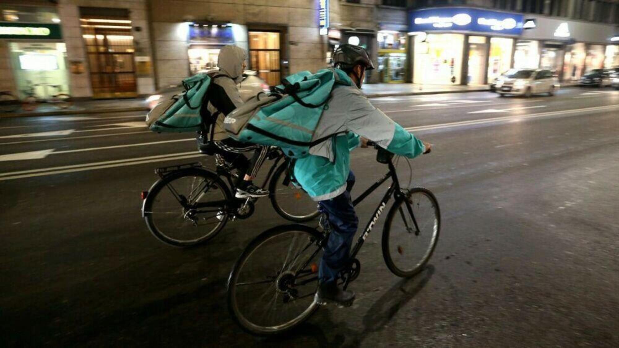 Rider durante un turno di consegne