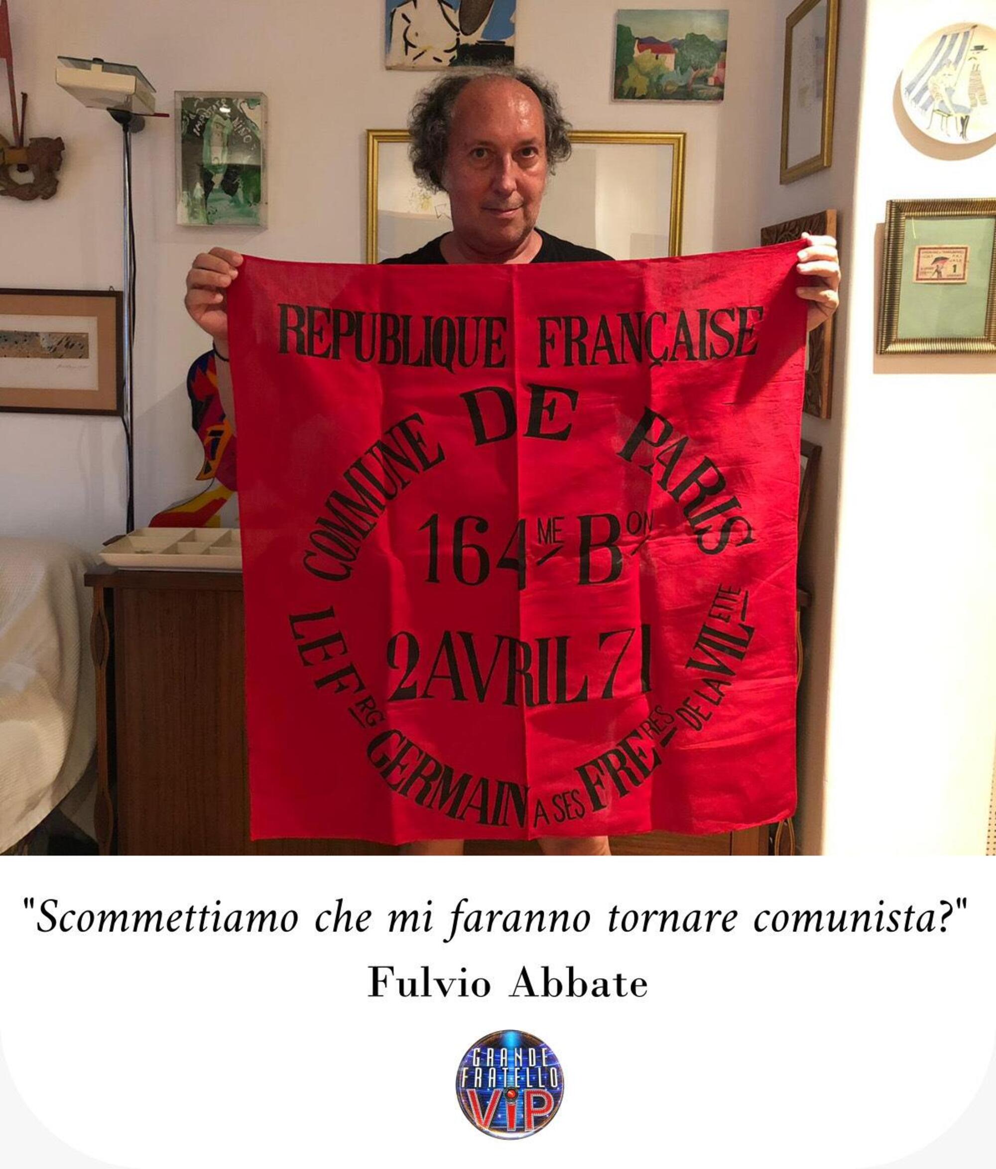 Fulvio Abbate e la foto pubblicata prima del Grande Fratello Vip