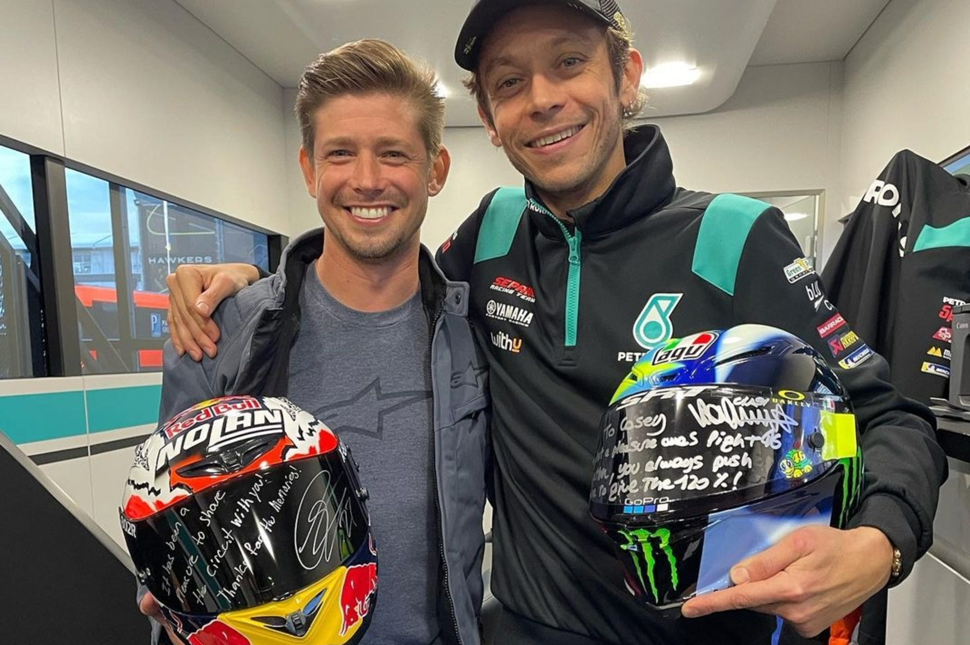 Casey Stoner e Valentino Rossi