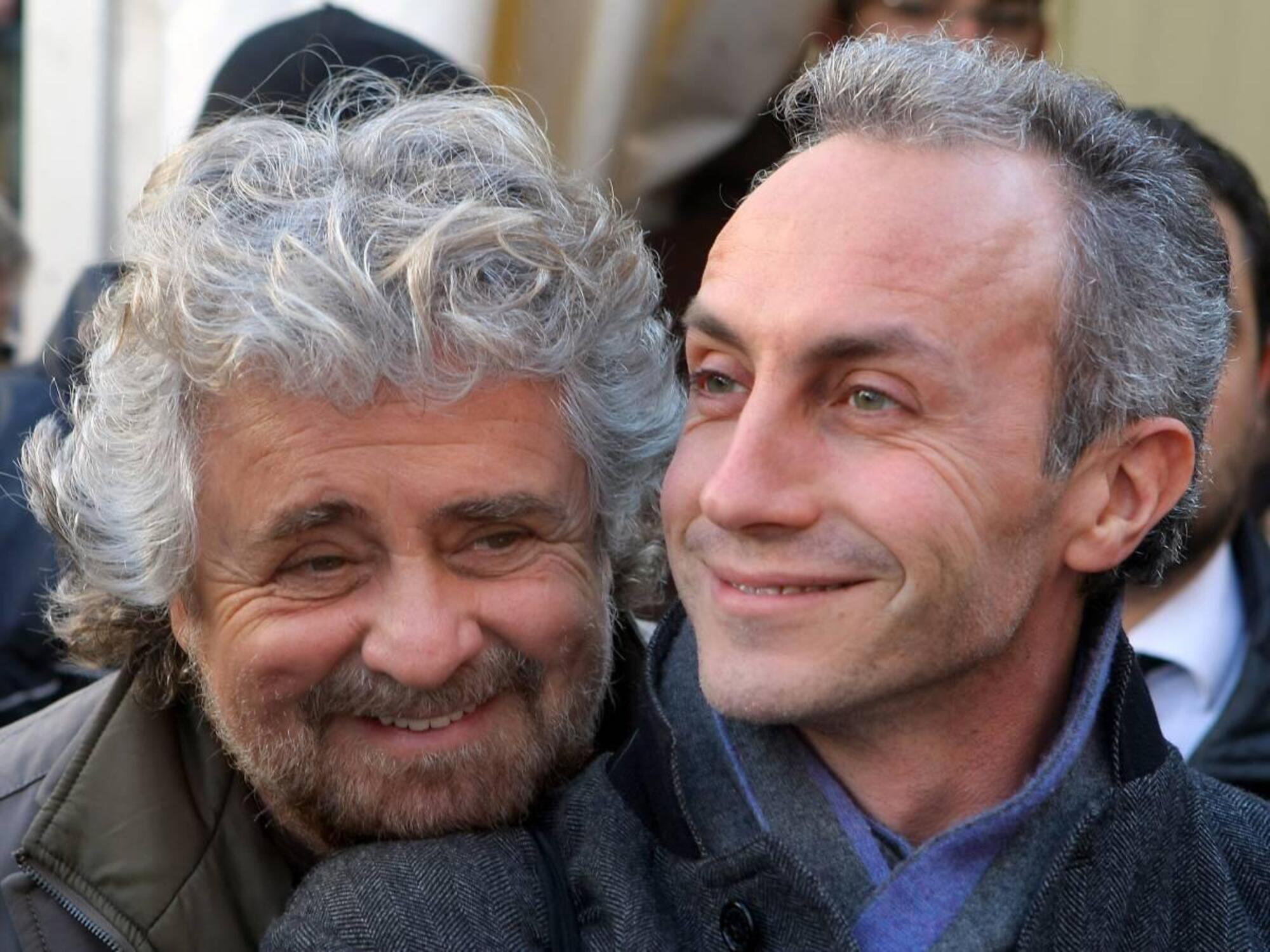 Beppe Grillo e il direttore del Fatto, Marco Travaglio