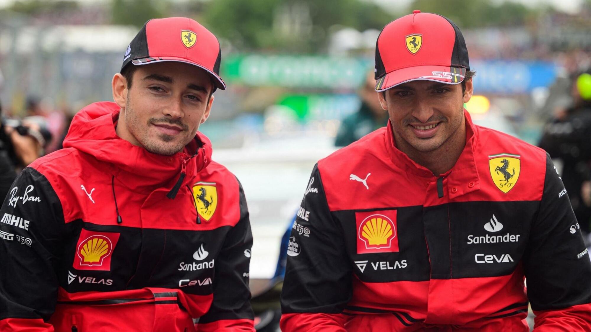 I piloti della Ferrari, Charles Leclerc e Carlos Sainz