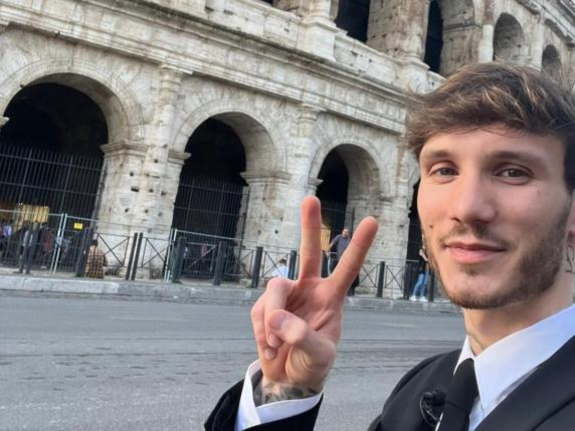 Manuel Bortuzzo al Colosseo 