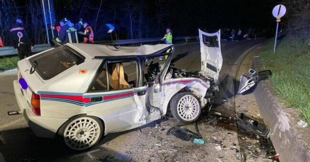 Distrutto un Deltone Integrale Martini: frontale pazzesco con una 500L [FOTO]