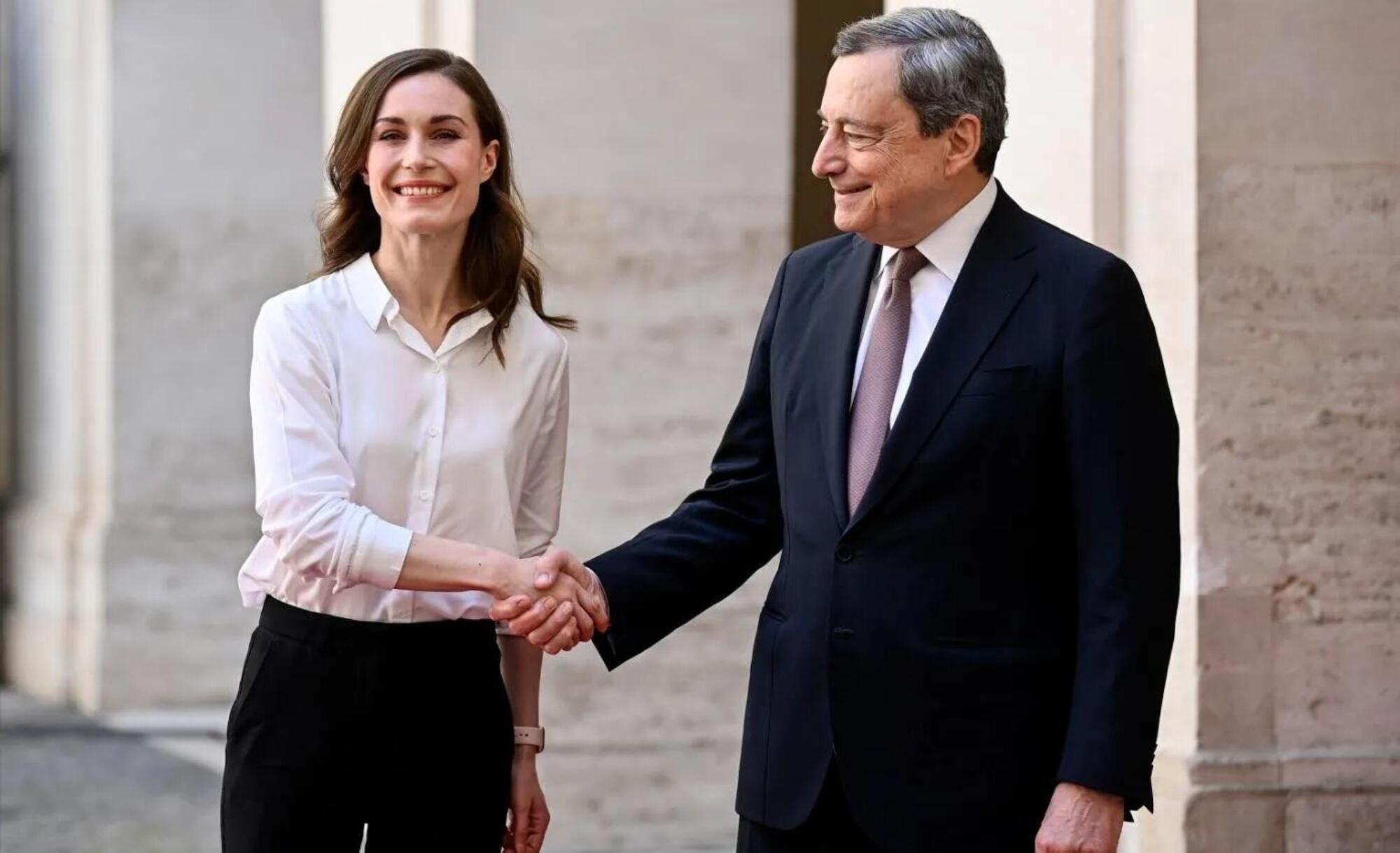 Sanna con il &quot;nostro&quot; Mario Draghi