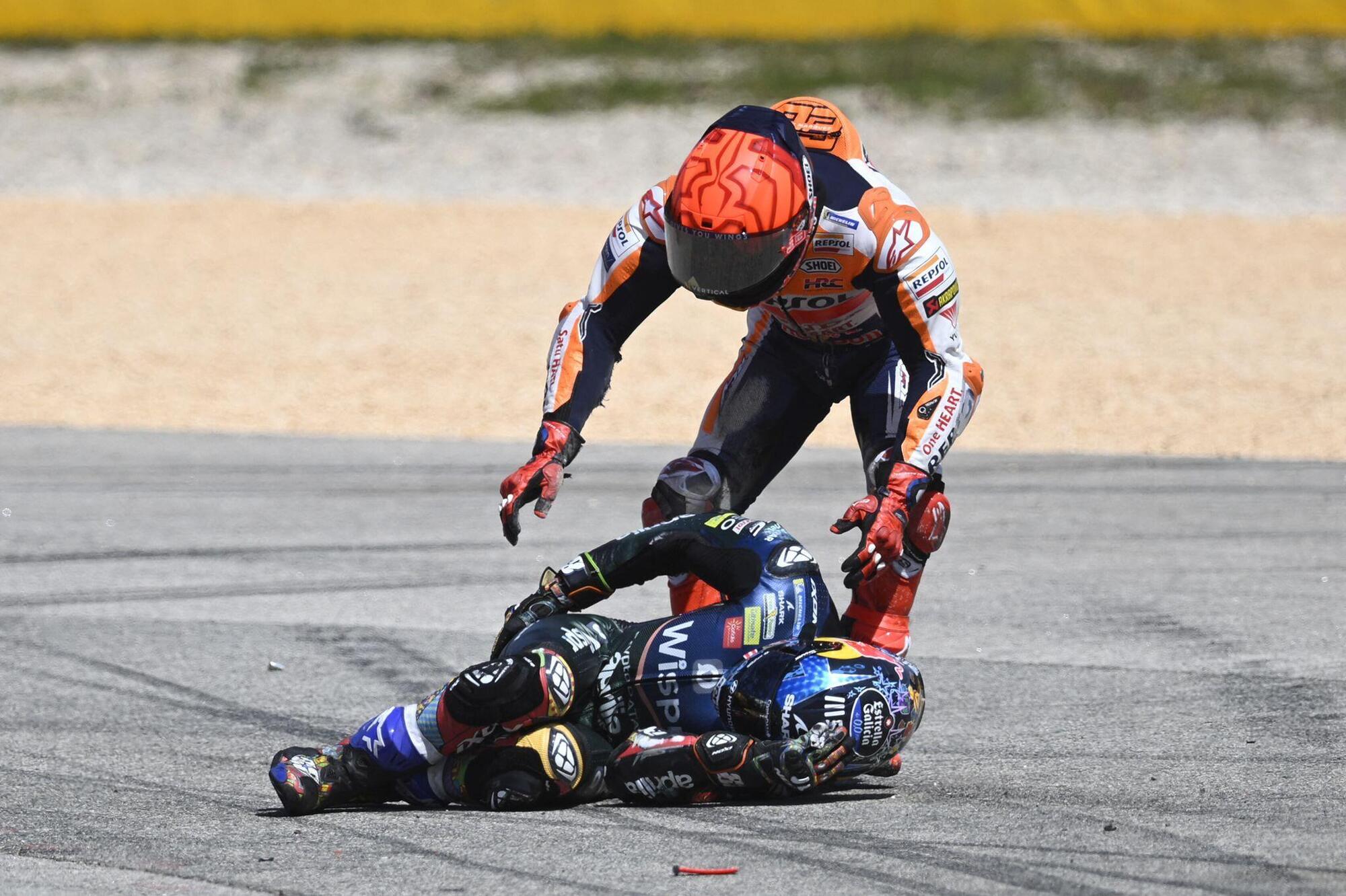 Marc Marquez crash Portimao 2023