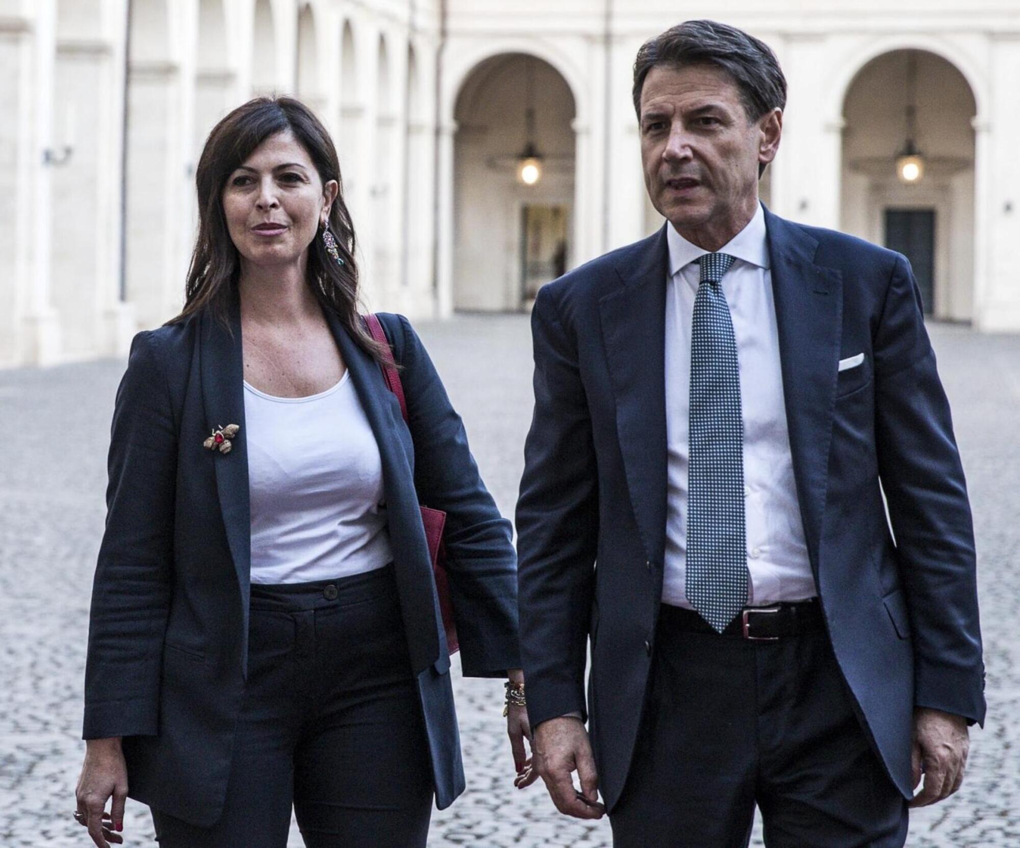 La nuova presidente della commissione di vigilanza Rai Barbara Floridia (M5S) con Giuseppe Conte