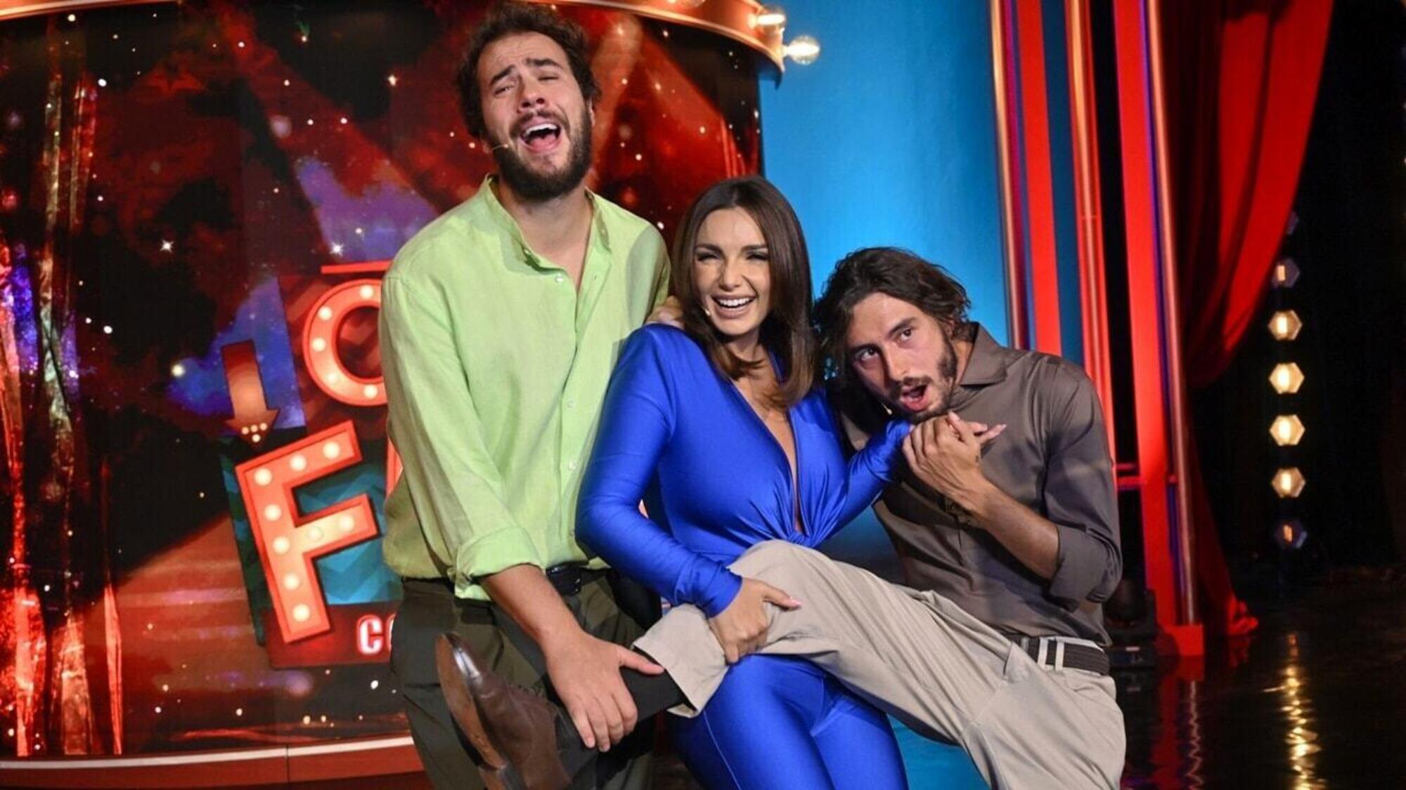 Elettra Lamborghini e i PanPers, conduttori di &quot;Only Fun - Comico Show&quot;