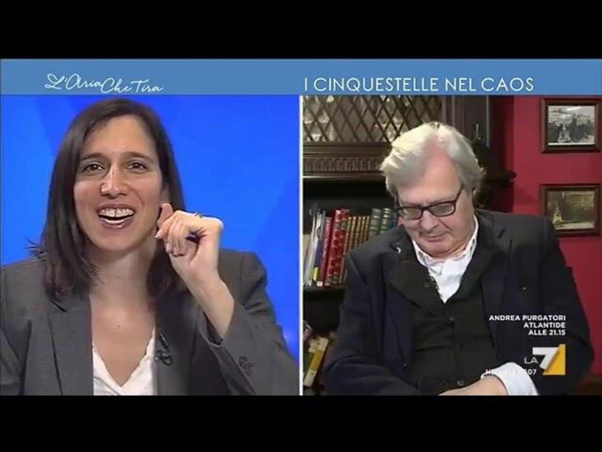 Elly Schlein e Vittorio Sgarbi