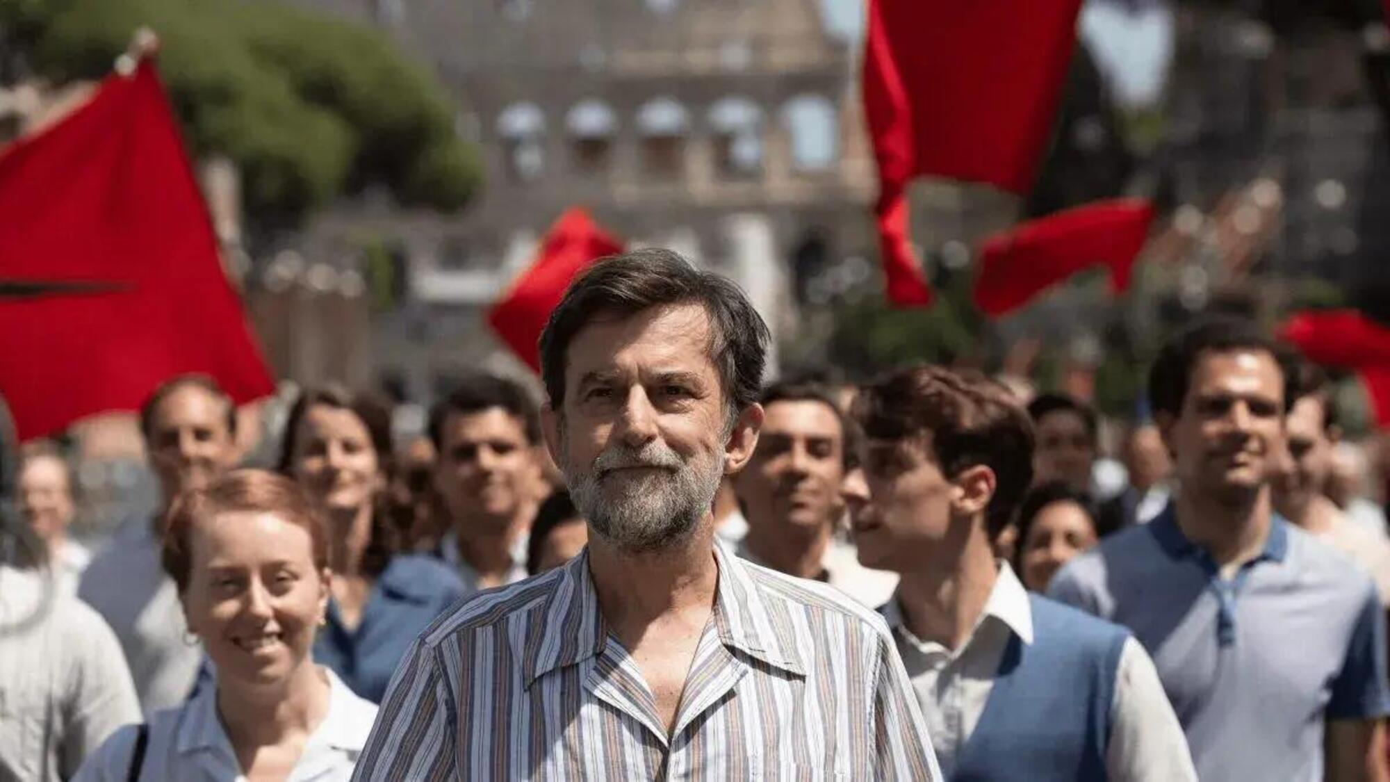 Nanni Moretti durante una scena de Il sol dell&#039;avvenire