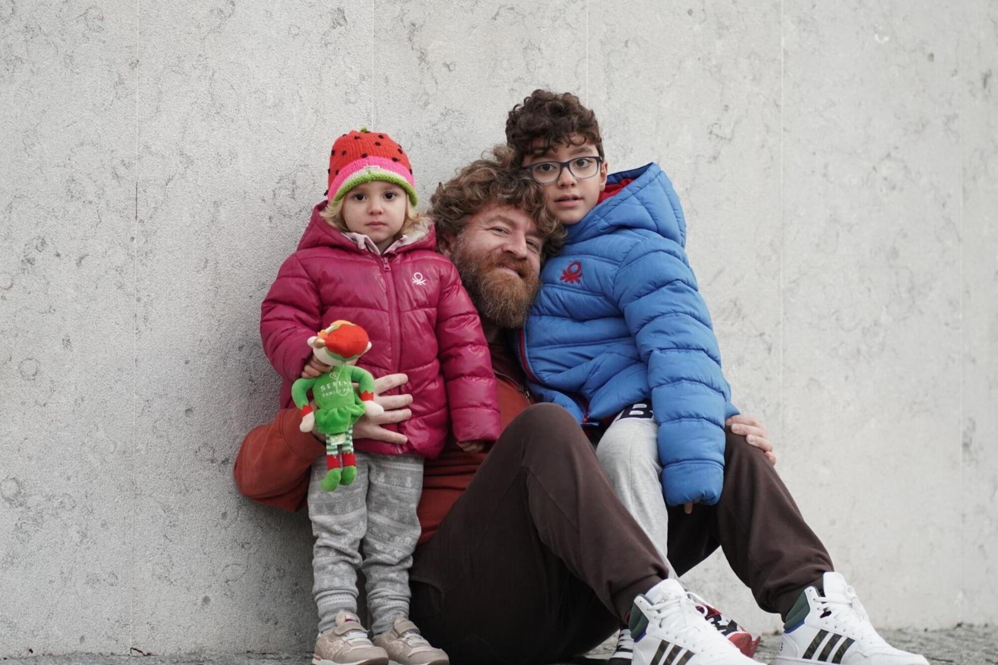 Diego Di Franco con i suoi figli