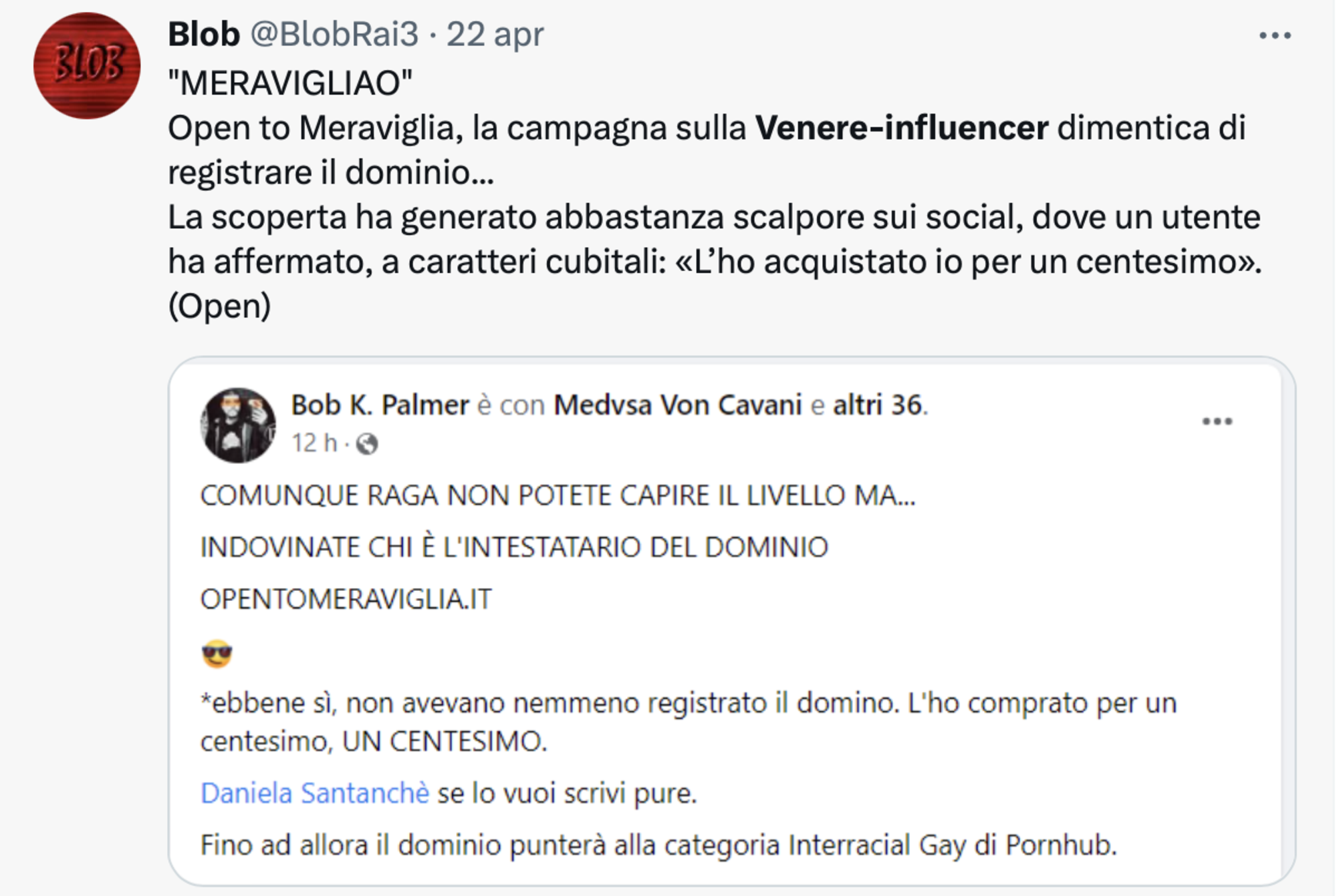 Un uomo ha acquistato il dominio del sito per un solo centesimo