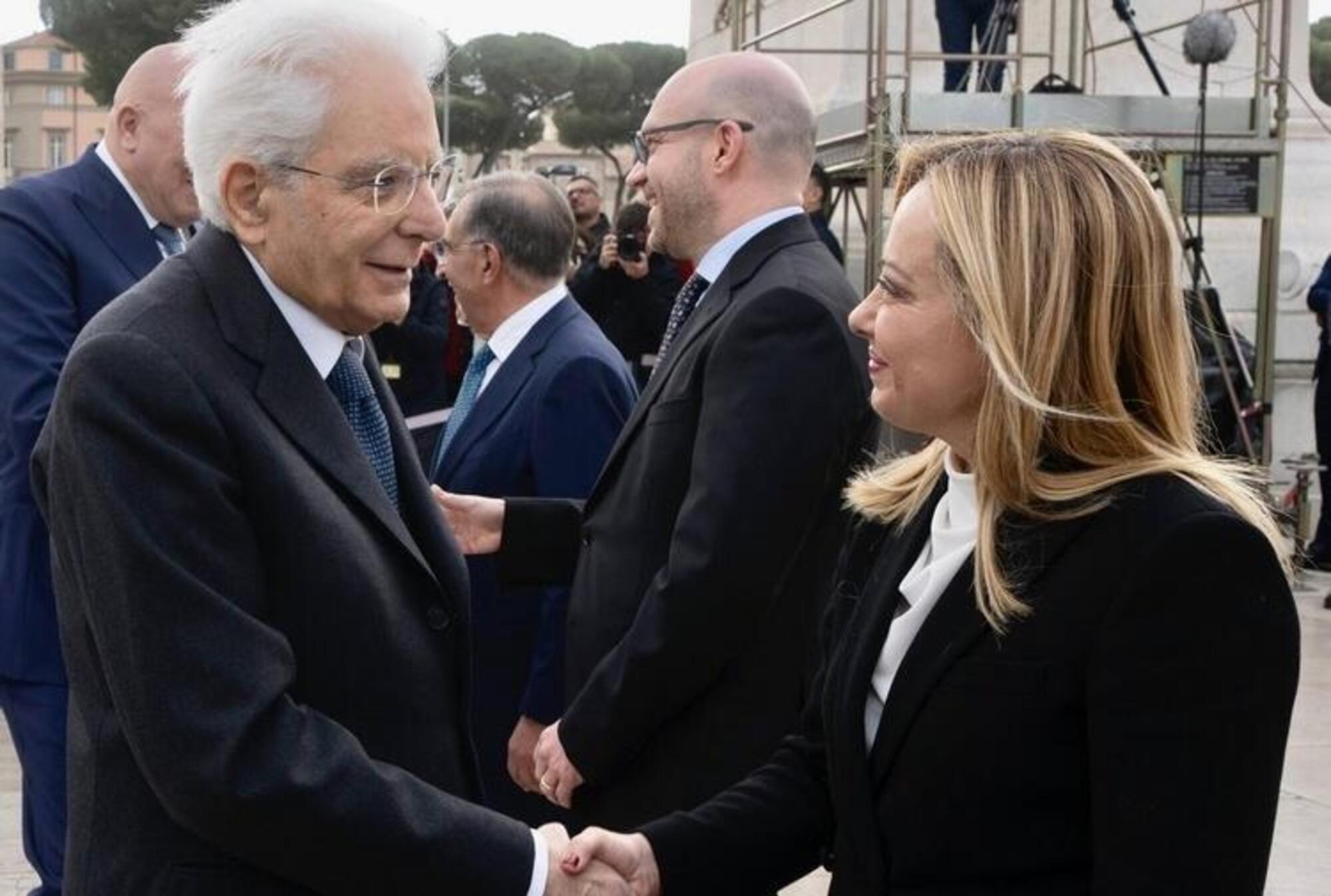 Giorgia Meloni e Sergio Mattarella