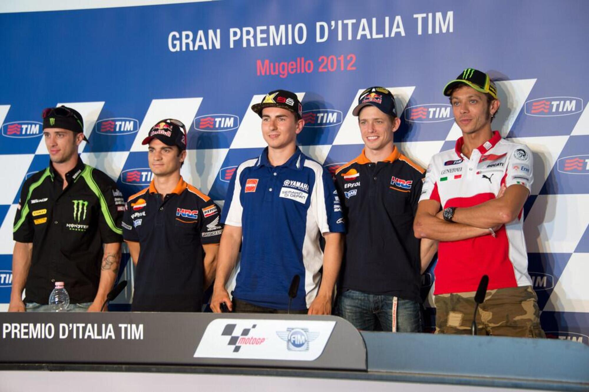 Dovizioso Pedrosa Lorenzo Stoner Rossi 2012