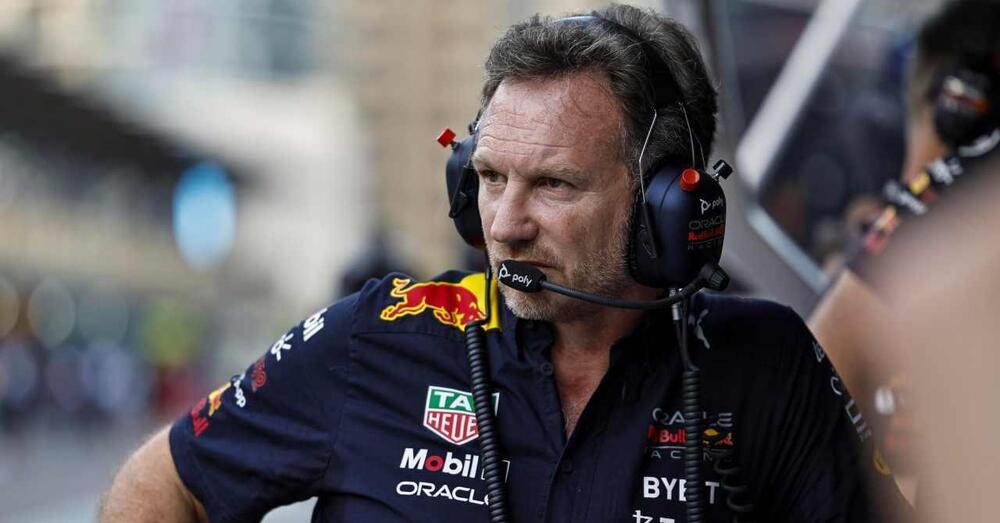 Horner fotografato nell&#039;hospitality Ferrari a Baku reagisce... con un dito medio!