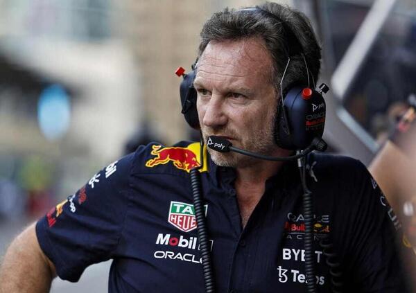 Horner fotografato nell&#039;hospitality Ferrari a Baku reagisce... con un dito medio!